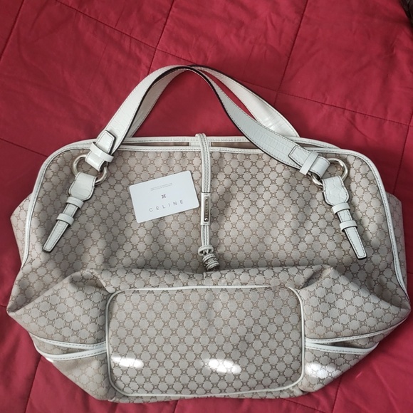 Celine macadam jacquard tote brown blend hobo bag - Picture 6 of 12